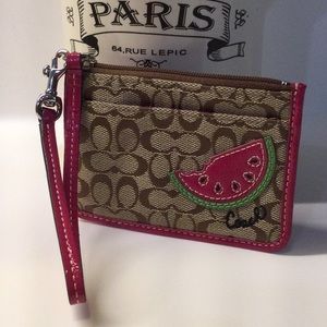 Coach Watermelon Keychain/Wristlet